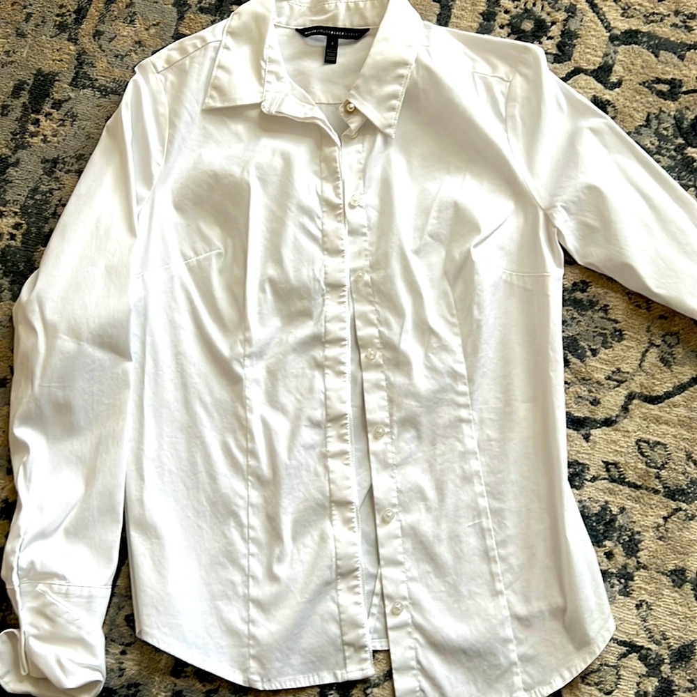 White House Black Market white Shirt Sz 4